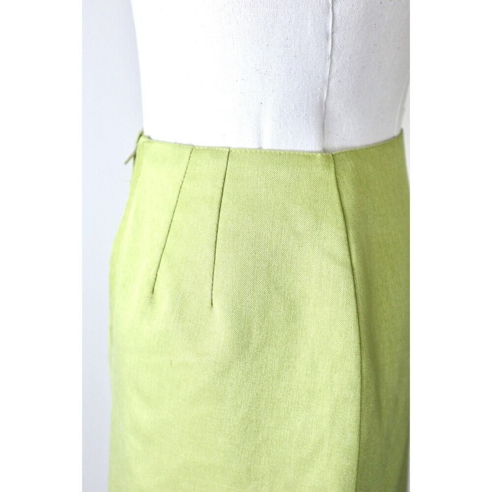Vintage 1970s Maren Size 10 Mod Go-Go Girl Mini Skirt Chartreuse Green - Picture 11 of 12